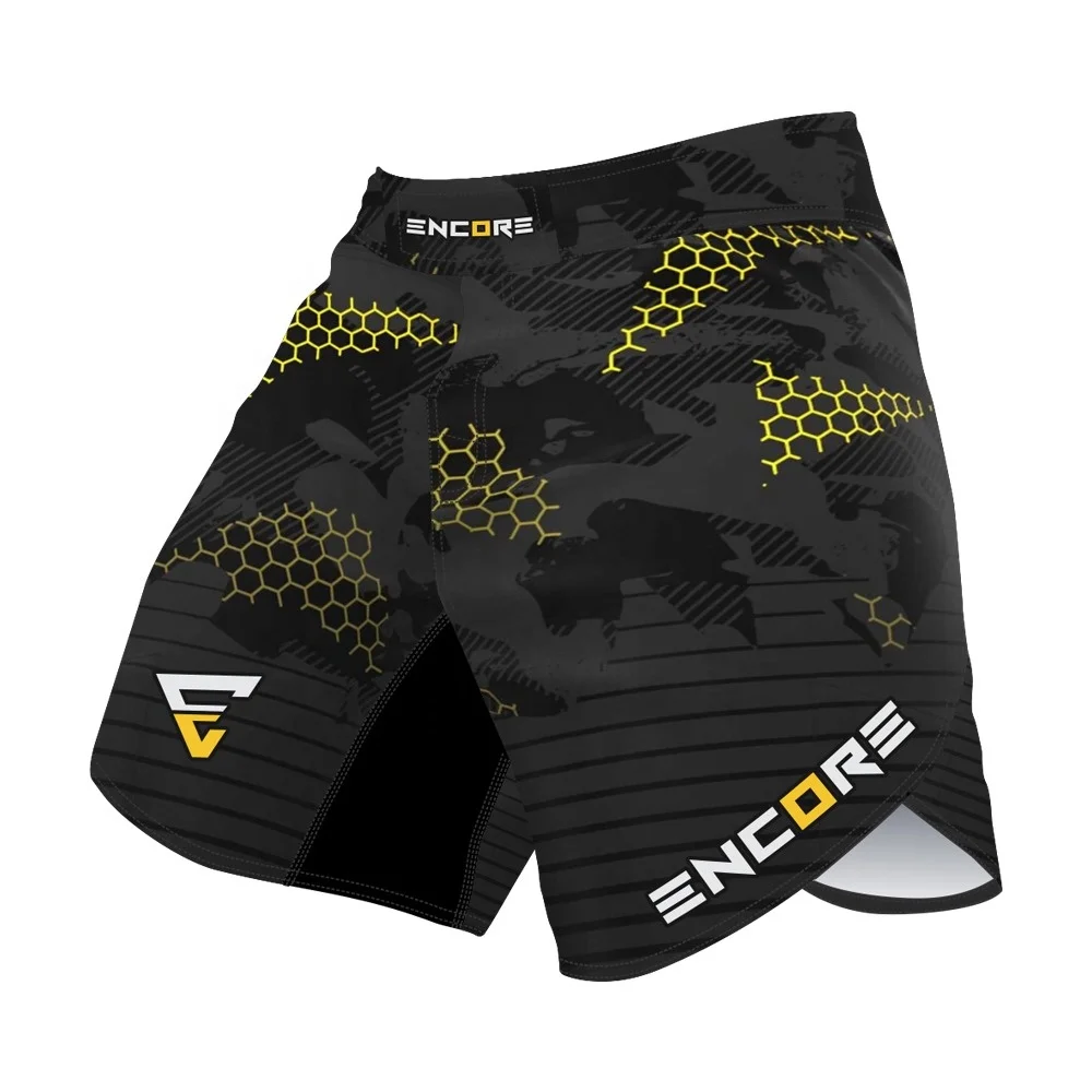2021 FULLY CUSTOMIZED SUBLIMATED MMA SHORTS LIGHT WEIGHT TWO WAY STRETCH GYM SHORTS INSEAM STRETCH PANEL MMA SHORTS