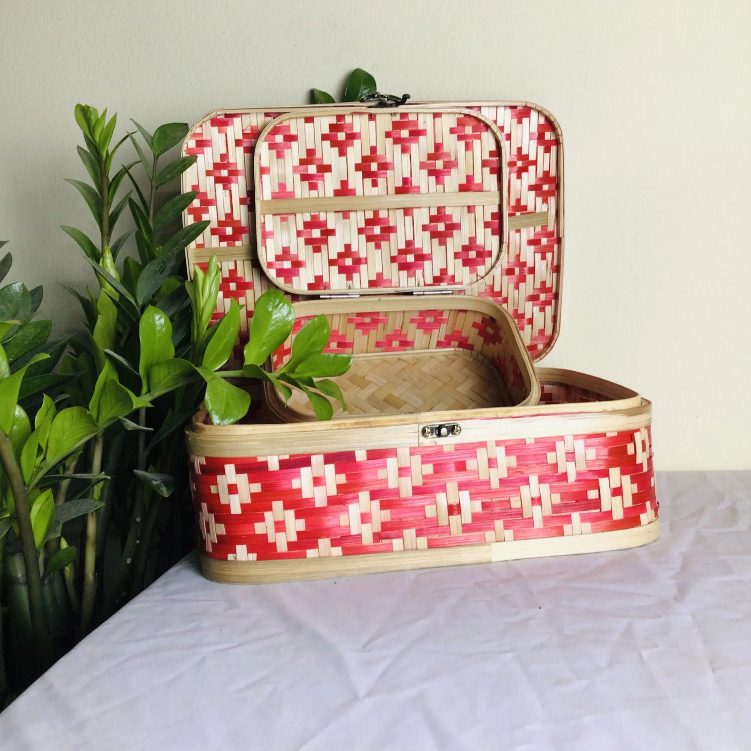 Bamboo box - eco friendly rattan  box from Vietnam handicraft creative convenient for home kitchen living room bedroom