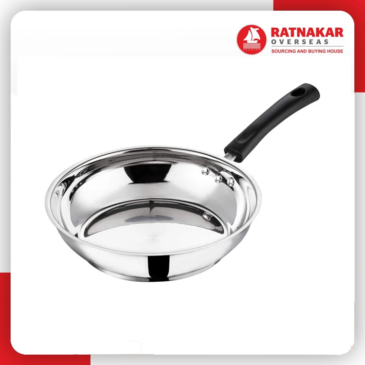 High Quality Durable Stainless Steel Non Stick Frying Pan Stainless Steel Stainless Steel Fry Pan With Lid For Sale