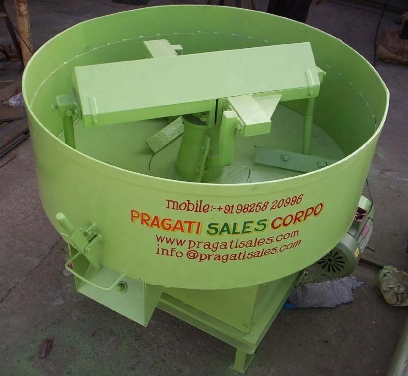 Planetary rotate pan mixer machine with electric power 3 Phase motor used for cement concrete mixing in batch production process