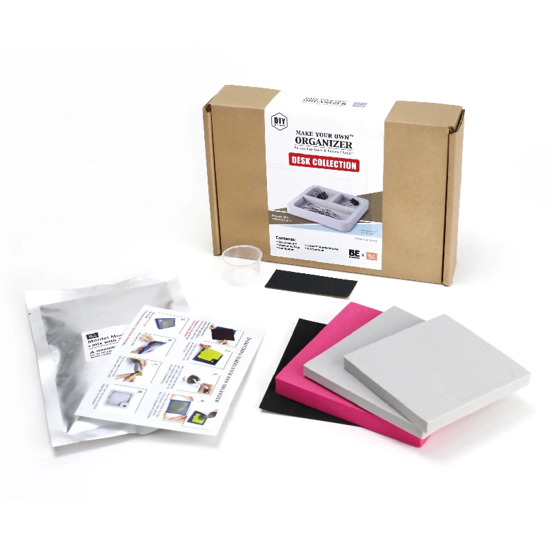Make you own unique cement concrete desktop organizer