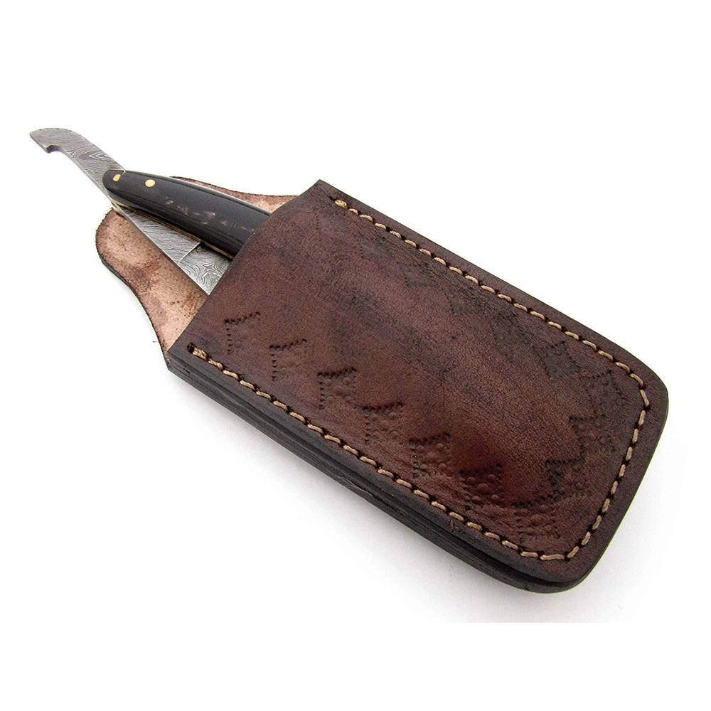 Hand Made Straight Razors Damascus Steel Blade Bone Handle Best Damascus Straight Razor