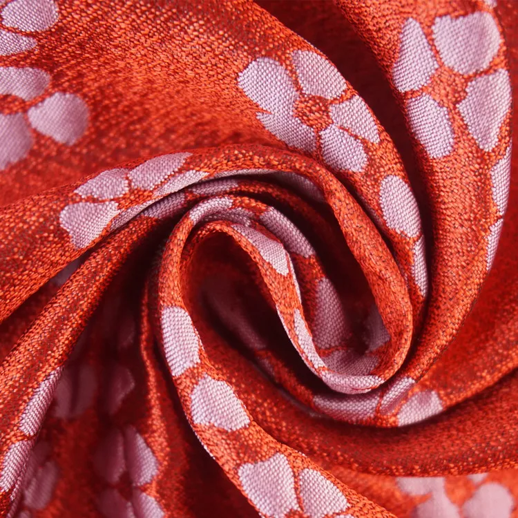 Hot trendy filigree road bottom four leaves small white flowers jacquard fabric for women children