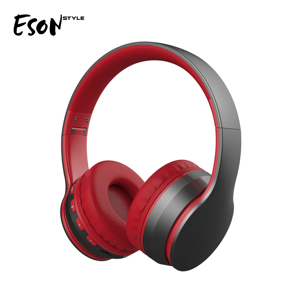 Eson Style Headband V5.0 Wired Fm Radio Wholesale Stereo Hifi Wireless Oem Gift Ce Rohs Bqb Over Ear Bluetooth Headphone