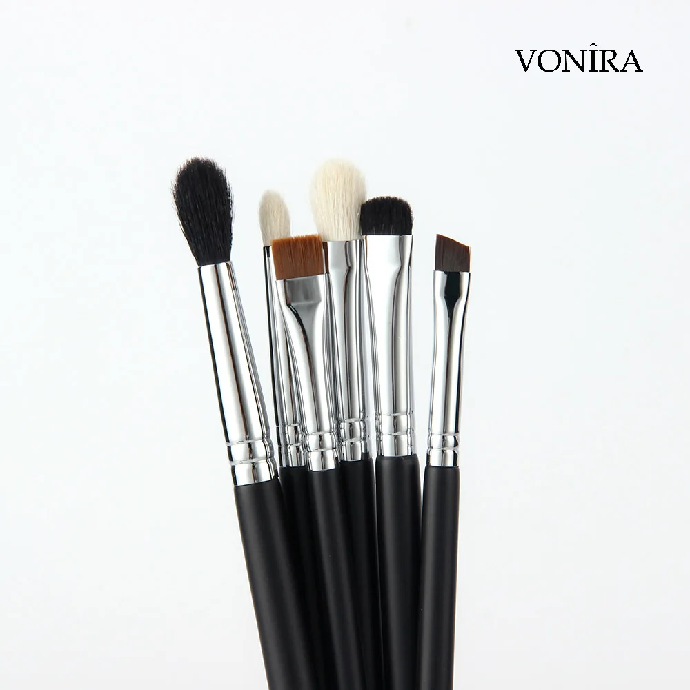Vonira 10Pcs Professional Makeup Artist Studio Brushes Set Premium Synthetic Goat Hair Cosmetic Brushes Kit With Copper Ferrule