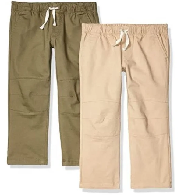 98% Cotton, 2% Elastane Boys Cargo Pants Poplin Children Spotted Zebra Boys Woven Pull-On Pants