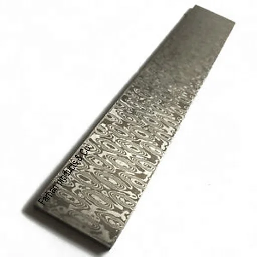
High Stainless Steel Damascus Steel Billet Bar Knife Handle Scale 