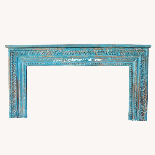 Antique rustic indian vintage distressed mango solid wood handmade entryway accent living room console table wholesale