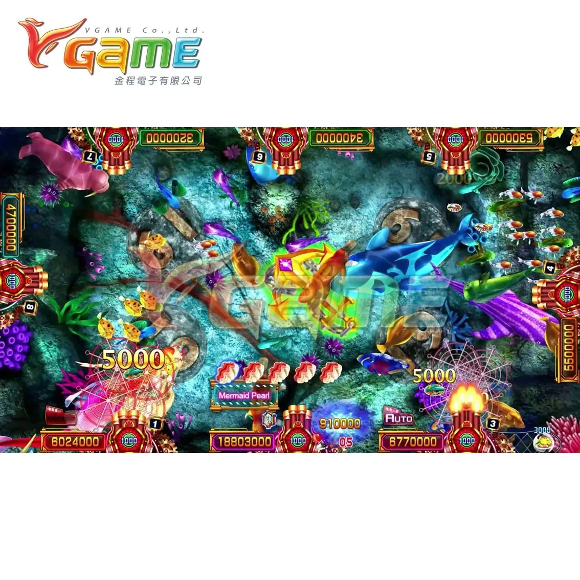 VGAME, 10 игроков, видео, аркадная рыбалка, наборы программного обеспечения, игра в рыбу