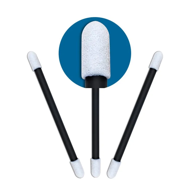 Black handle double round head polyester swab for cleaning electronics and Devices. (Wholesale Best Price)