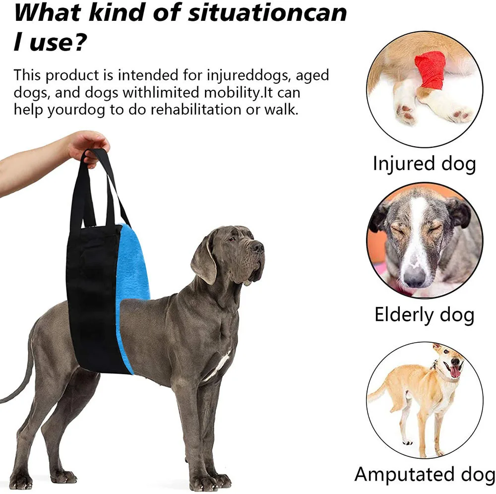 Large Dog Sling for Rear Legs Helps Elderly Dogs with Reduced Mobility, Dog Support K9 Dog Lift Harness, for Arthritis ACL.