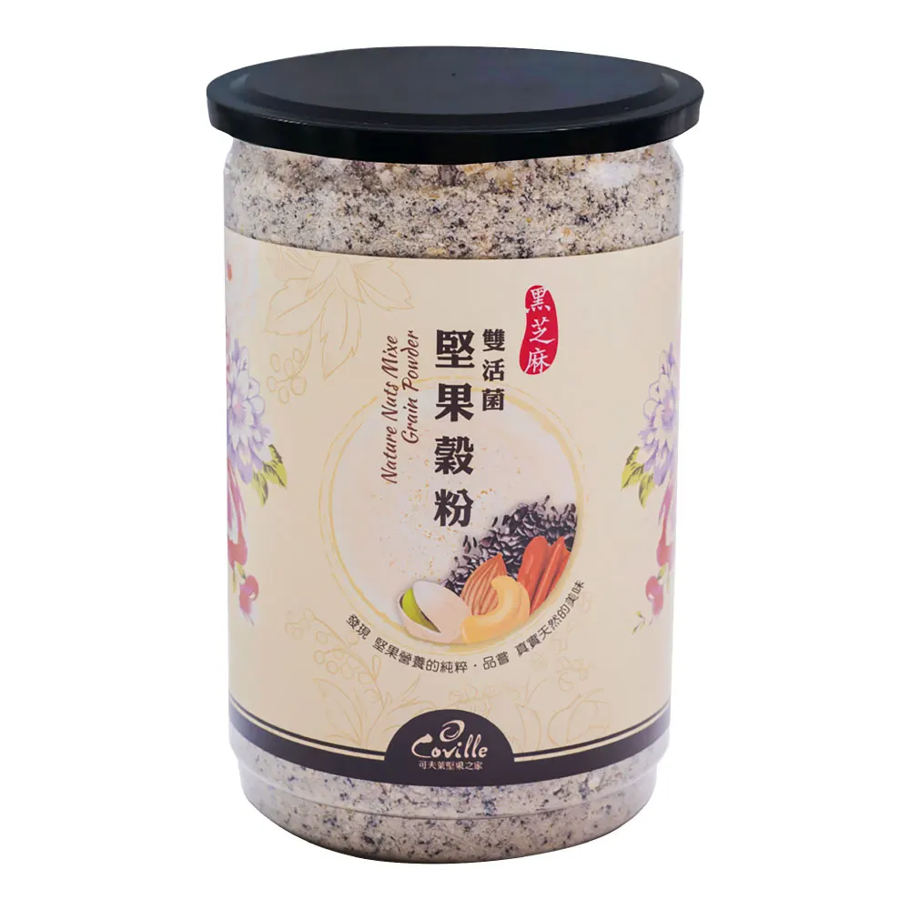 Coville Natural Sugar Free Premium Mixed Nut Multigrain Black Sesame Instant Porridge with Duo Probiotics