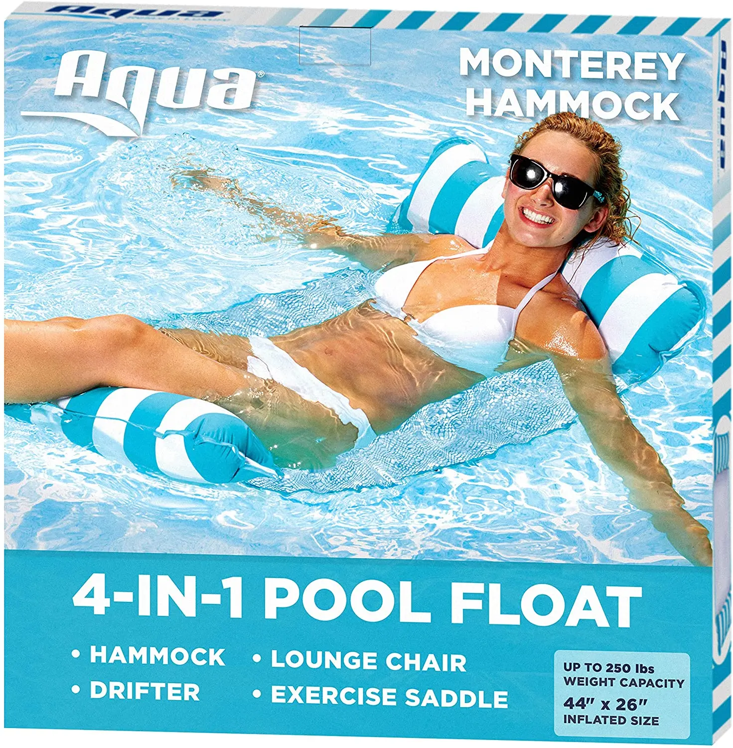 Aqua 4-in-1 Monterey Pool Hammock & Float Multi-Purpose Water Hammock