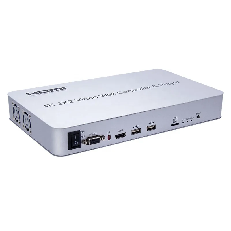  Видеостена 4k 2X2 HDMI настенный контроллер с медиаплеером поддержка 4