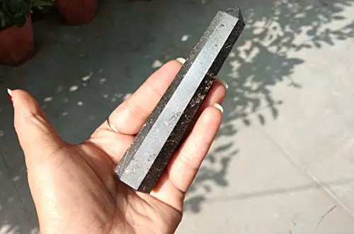 Прибл. Обелиск из гематита 3 дюйма Натуральный драгоценный камень Jumbo с активированным очищенным агатом