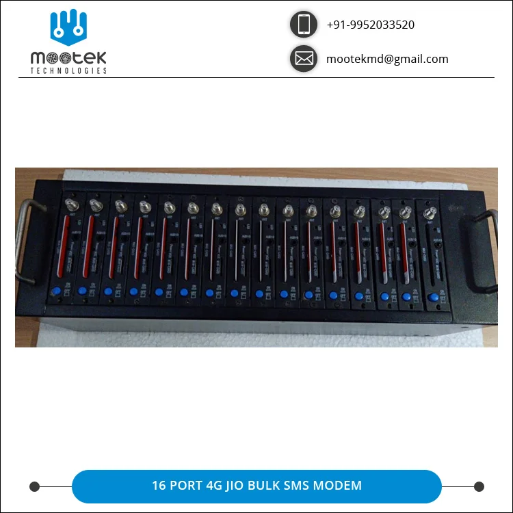 
Best Quality 16 Port 4G Jio Bulk SMS Modem for Appointment Reminders 