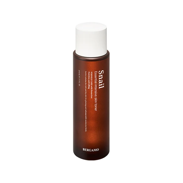 BERGAMO SNAIL ESSENTIAL INTENSIVE TONER made in Korea k-beauty wrinkle care protection nutrition lifting 210ml