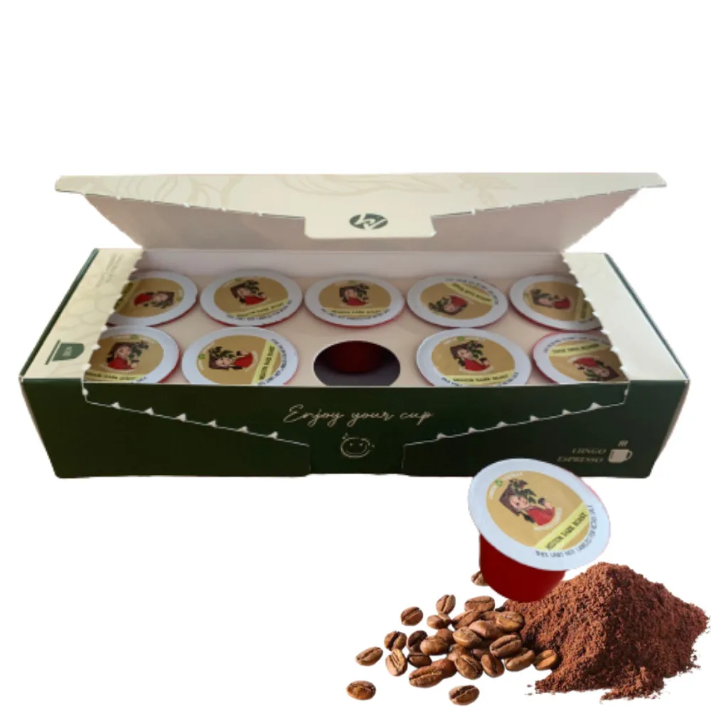 K-Cup Capsule Coffee 100% Vietnamese Specialty Arabica Coffee Box of 10 Capsules with 10grams per capsule for Keurig Makers