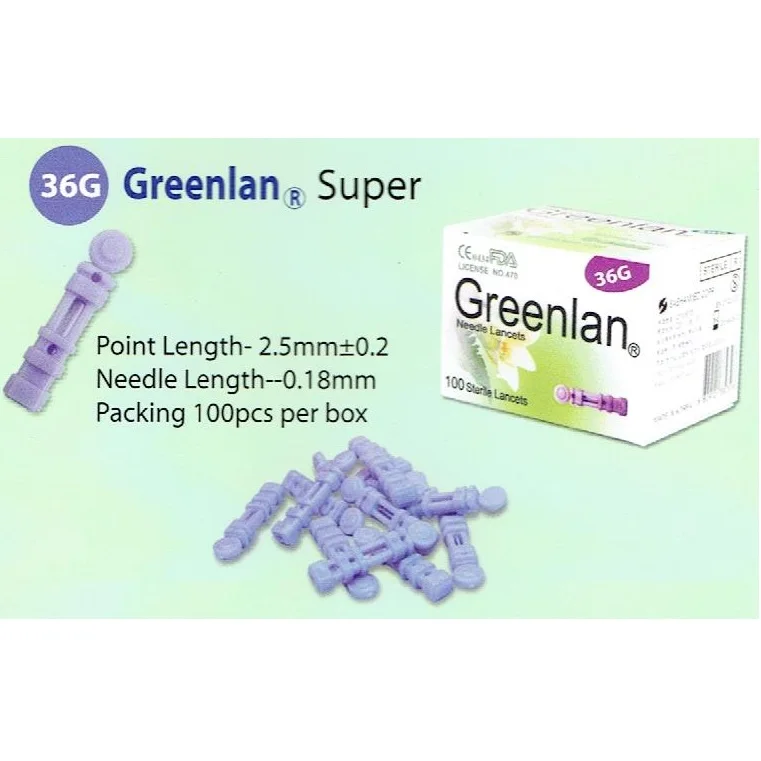 Disposable gamma-ray sterile safety and painless medical needle lancets (21G~36Gage) GREENLAN made in Korea CE/ GMP certificate