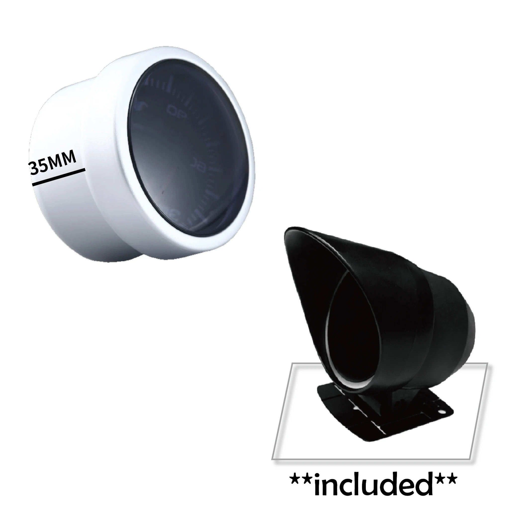 D racing 52mm dual view oil temp gauge for ultralight aircraft