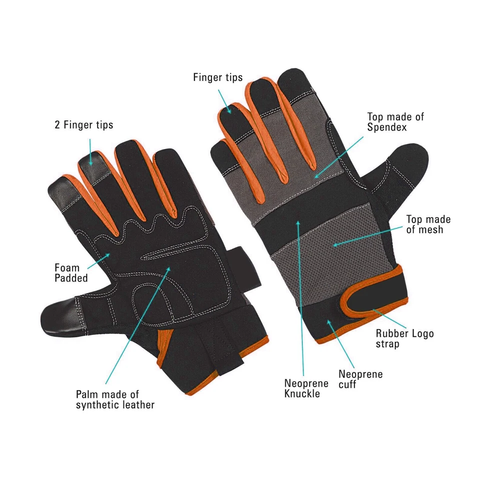 Grain Goatskin Leather Work Safety Assembly Gloves Hot Sale Best Price Custom Made Assembly Gloves