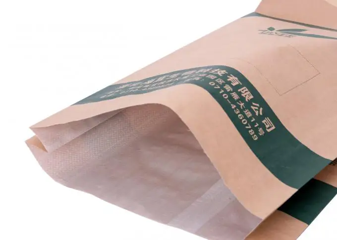 
Moisture proof Kraft paper Laminated PP Woven Bag polypropylene factory price custom printing for cement, charcoal, feed, flour 