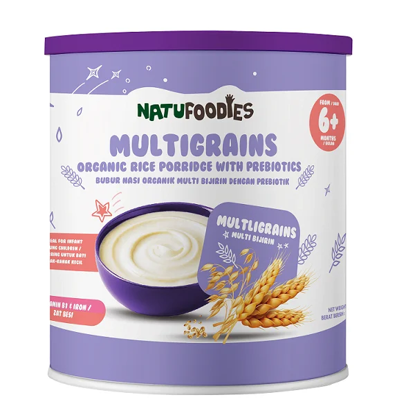 
Gluten Free Natufoodies Organic Rice Porridge With Prebiotics Multigrain Organic Japonica Rice & Quinoa 