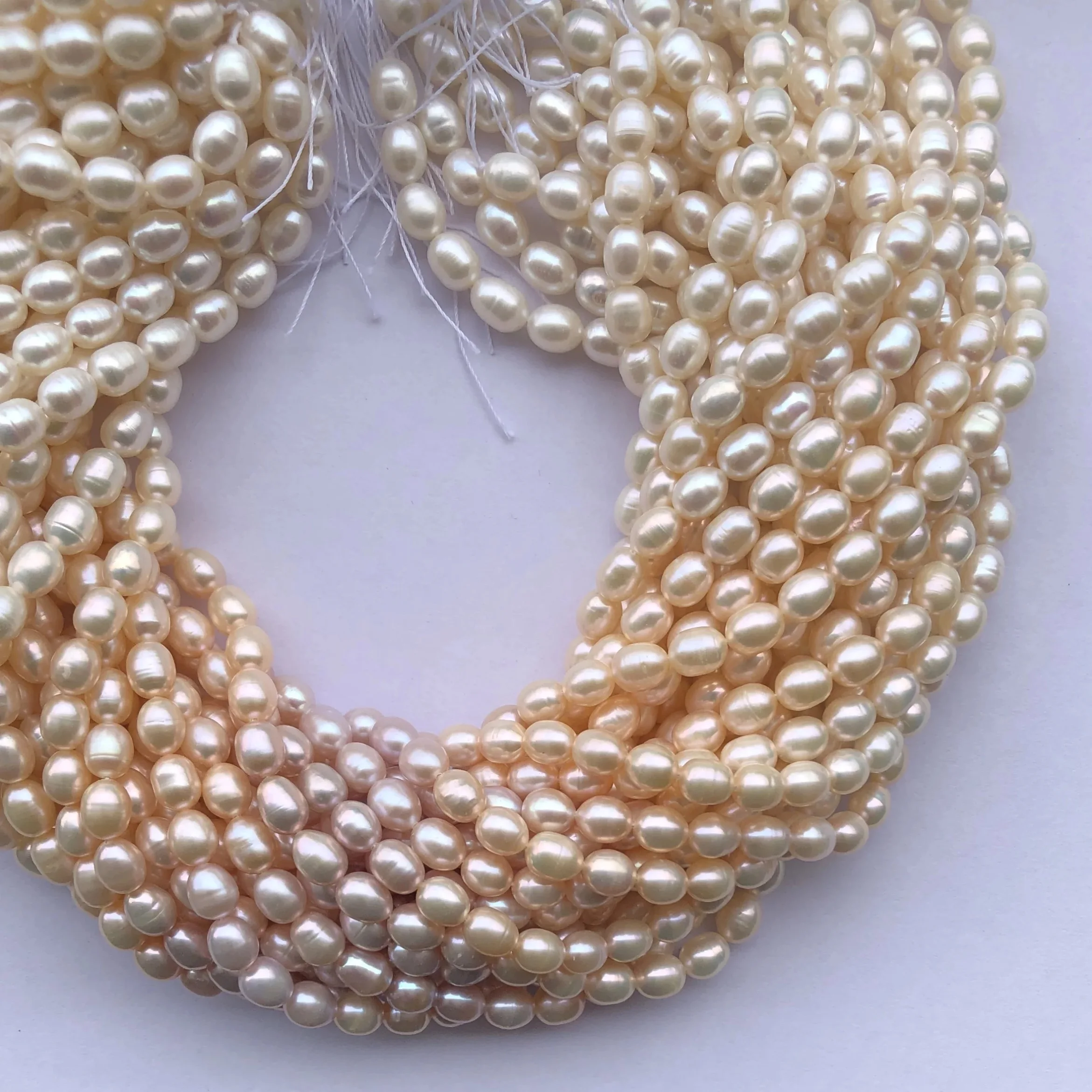 Oval Rainbow Freshwater Pearl Natural Loose White/Pink/Gold round Pearls for Jewelry and Jewelry Making