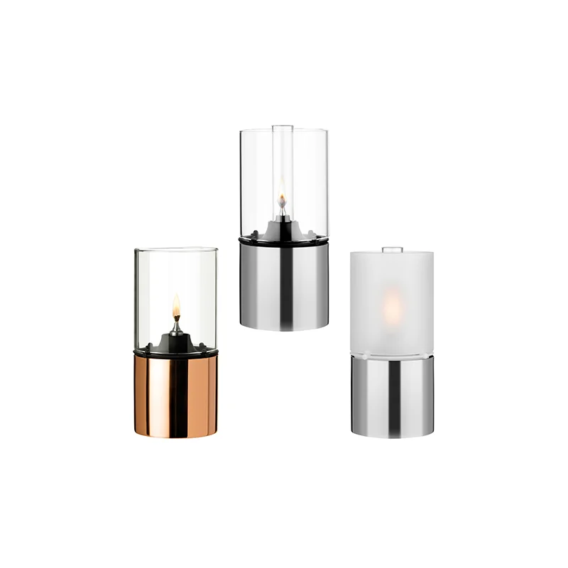 Clear Glass Metal Chimney Lamps