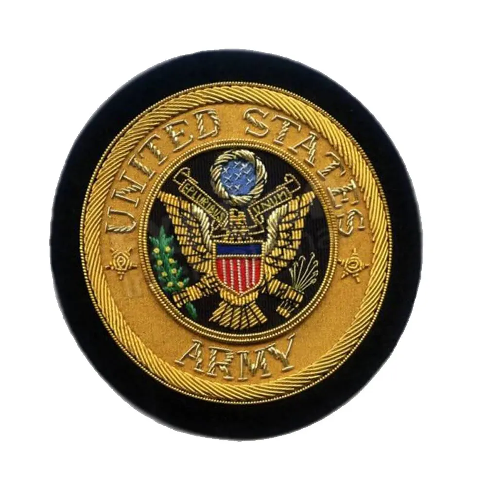Premium Quality Military Crests Badges High Quality Gold Blazer Badges Crest