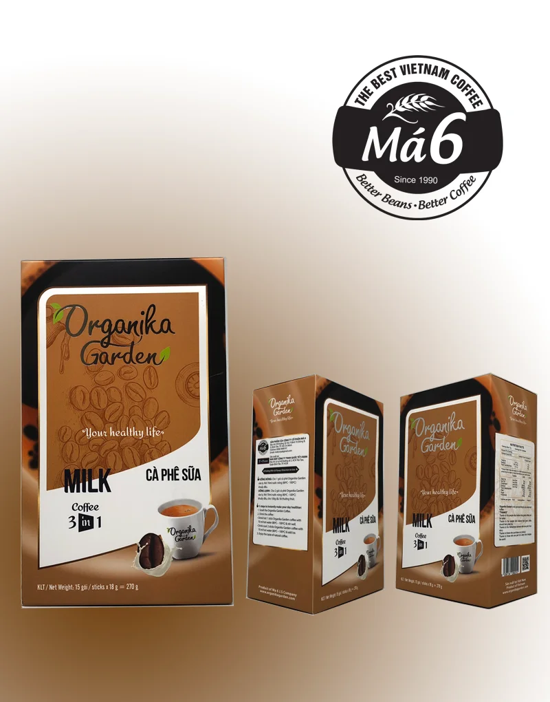 Manufacturer Coffee Instant Factory  MA6 ORGANIKA COFFEE - MILK COFFEE 3 IN 1