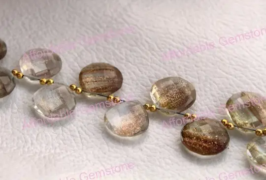 Камень солнца кварц груша изготовление ювелирных изделий драгоценные камни граненые солнцезащитные сверху редкие бусины и