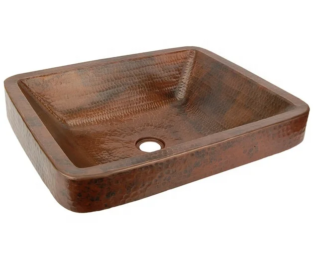 Oval Shaped Copper Sink, Hammered Copper Kitchen Sink, Multipurpose Copper Sink