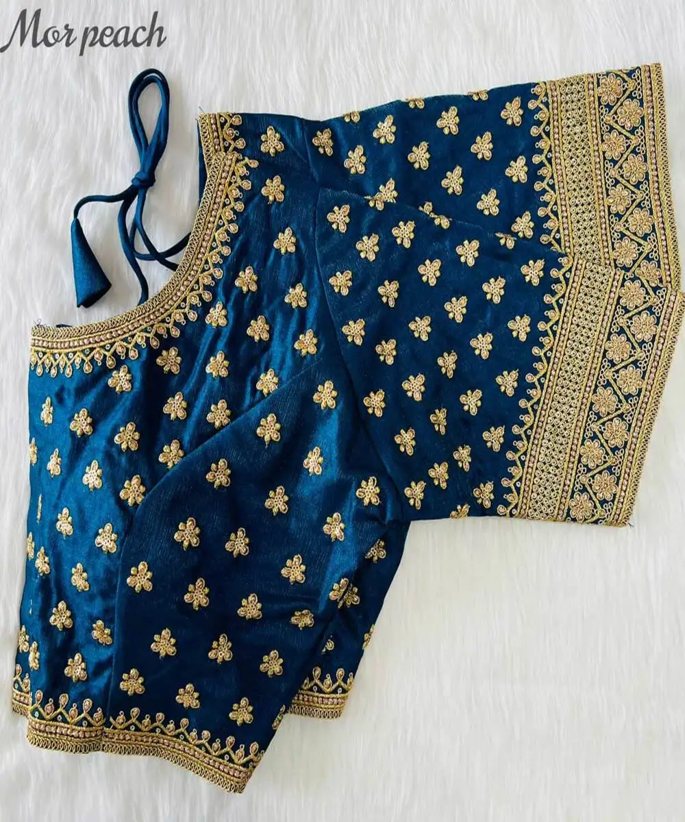 Самый выбранный жоржет мягкая хлопковая внутренняя вышивка готовая к ношению блузка одежда для вечеринки этническая