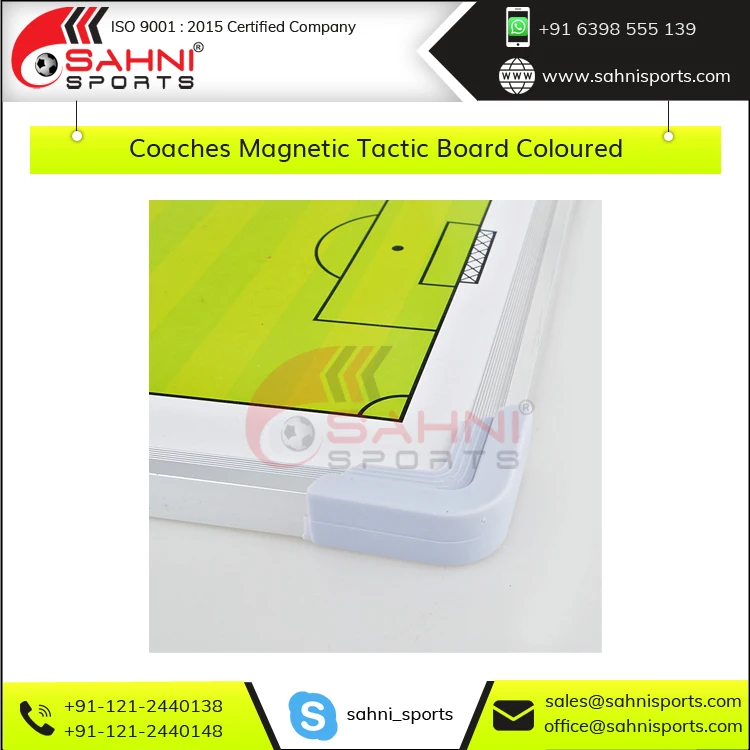 Football Soccer Colored Field Printed Coaches Magnetic Tactic Board with Hanging Clips for Different Sports at Competitive Price