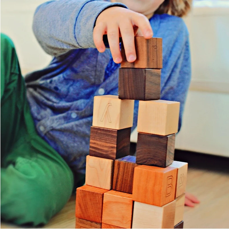 OEM - ODM Wood Block Set Building For Toddler Toy 6 Months 1 2 Years Old Boys Girls Safe Toys for Kids - Made in Vietnam