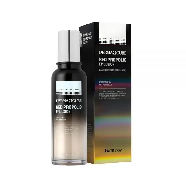 Korea cosmetic FARMSTAY DERMA CUBE RED PROPOLIS EMULSION Kbeauty skin care made in korea
