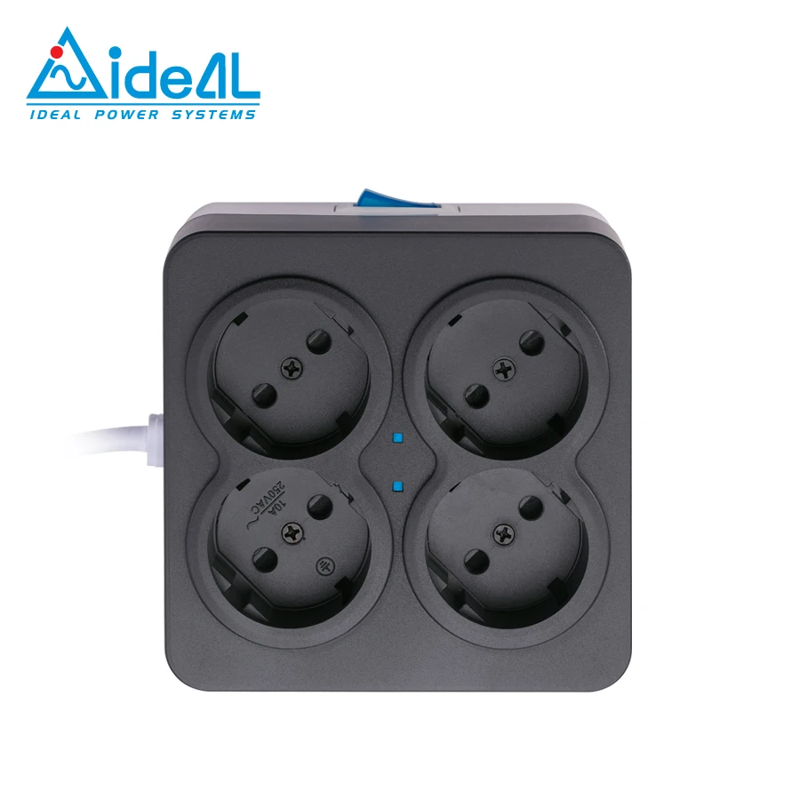 German-Schuko 4-socket surge protector extension sockets USB charge