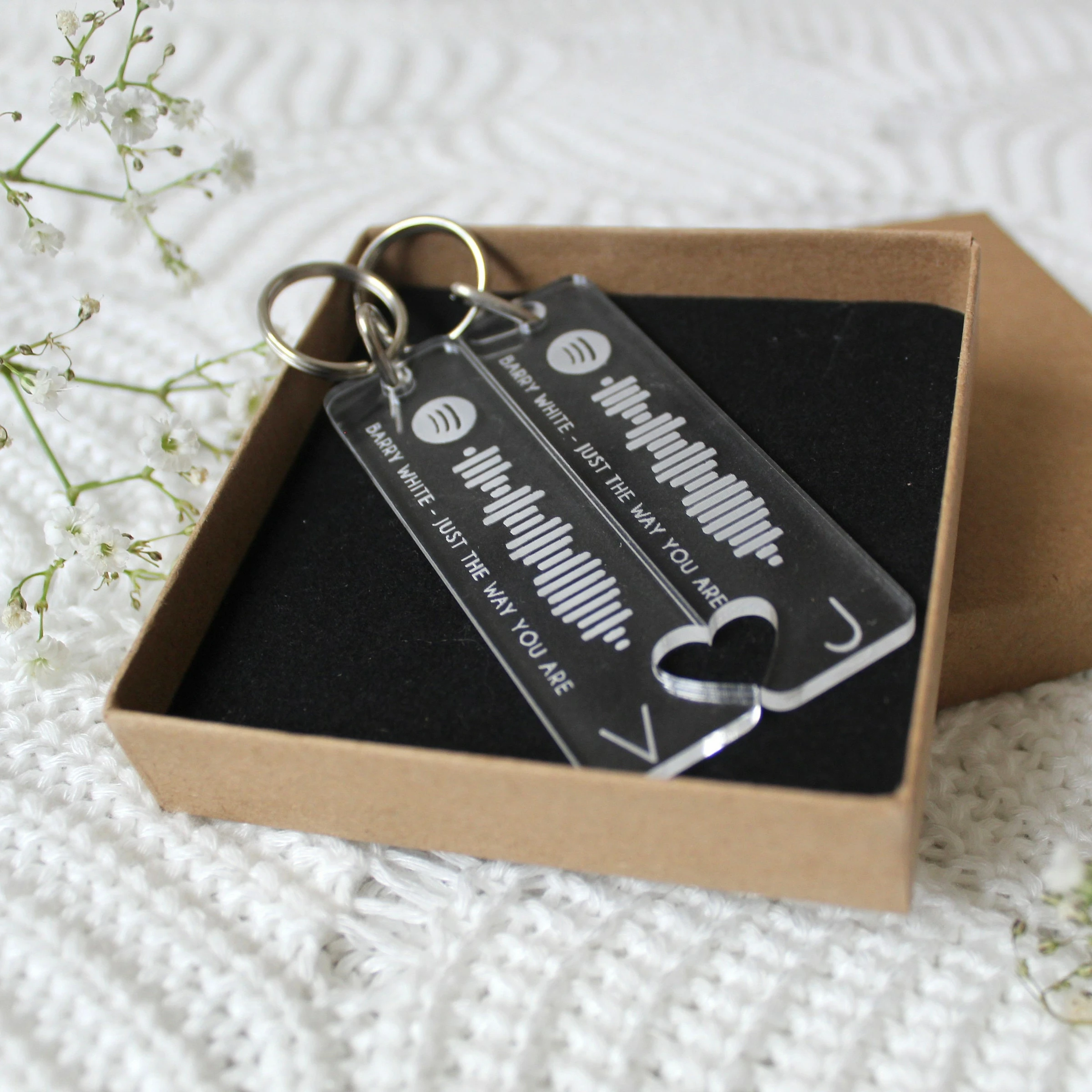 Well Priced Pair Of Personalised Spotify Code Keyring Custom  Key Chain With Premium Price