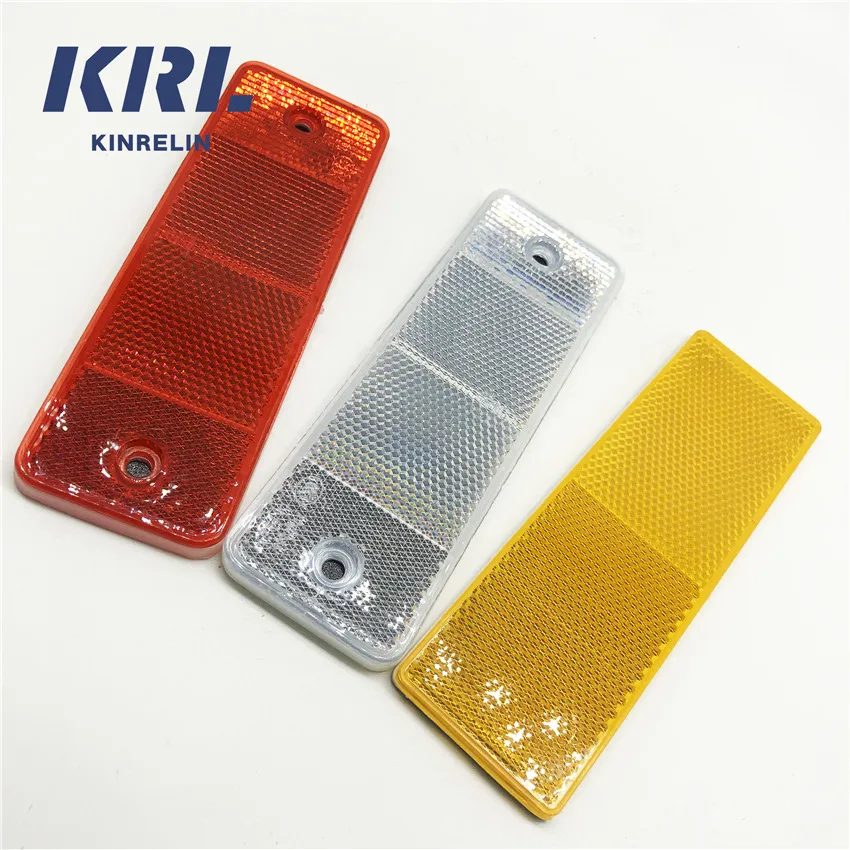 Warning Rectangular Trailer Truck Light Reflectors Adhesive Light Mount Sticker