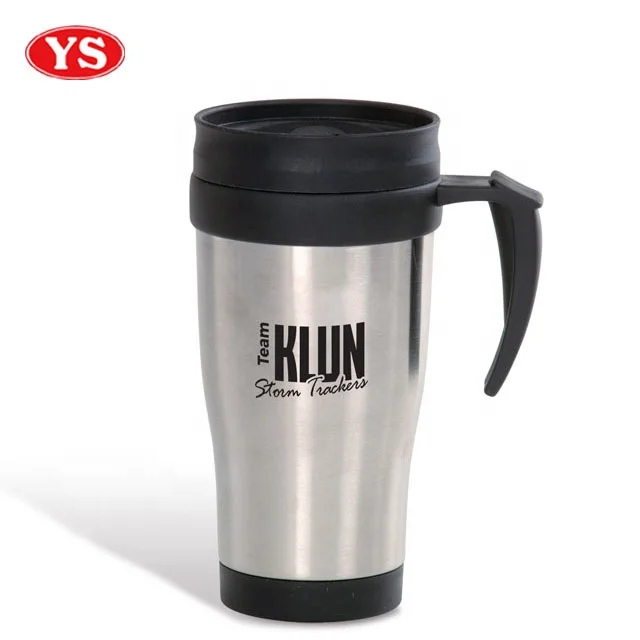 14oz SS thermos auto travel mug with handle