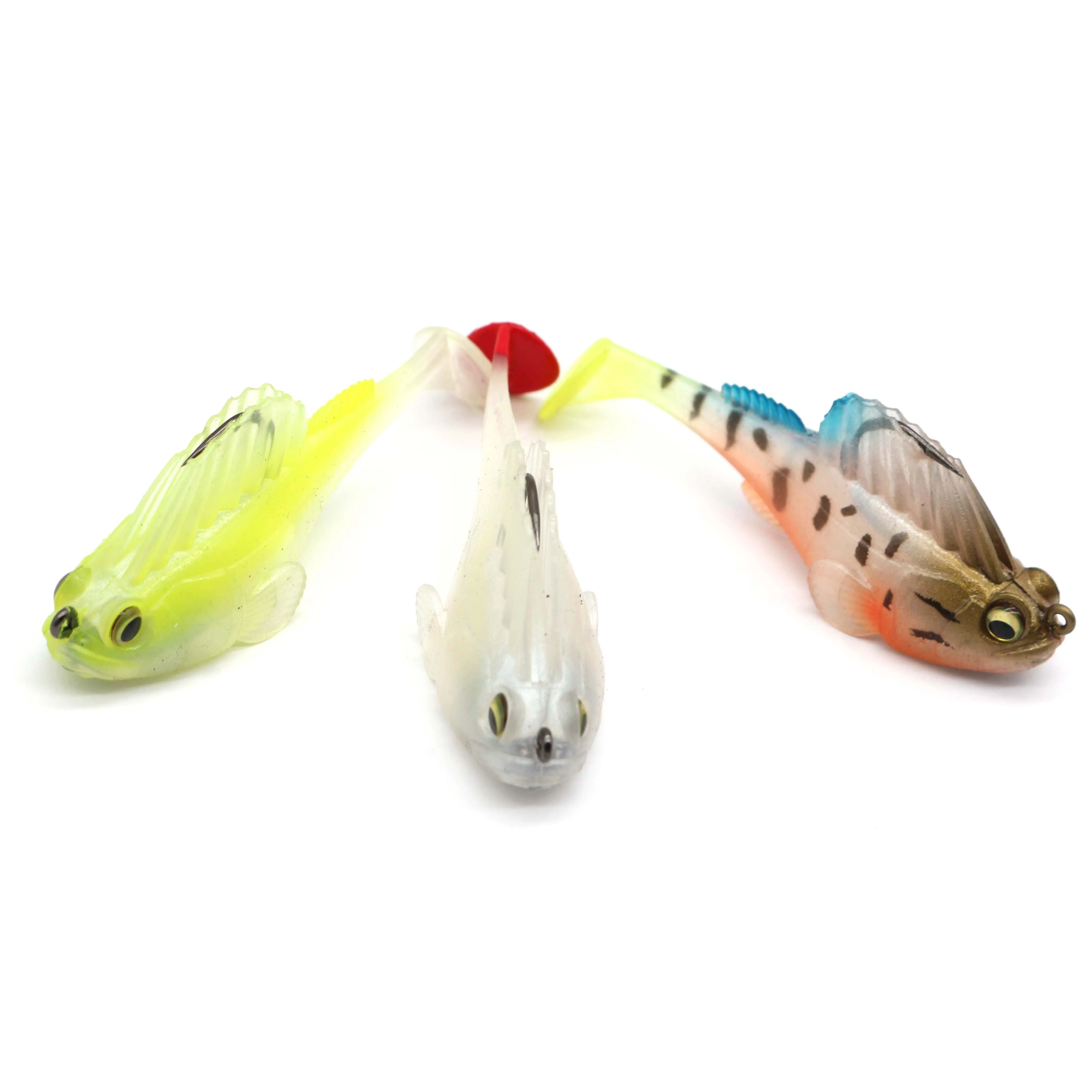 Lead Head Dark Sleeper Swim baits Jigging Japan Paddle Tail Soft Pike Fishing Lure Soft Bait