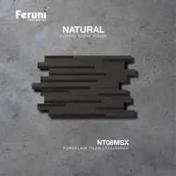 High Quality Polish & Matt Surfaces Strip Deco Tiles Combine with Three Type of Surface To Reflect Depth and Extra Dimension