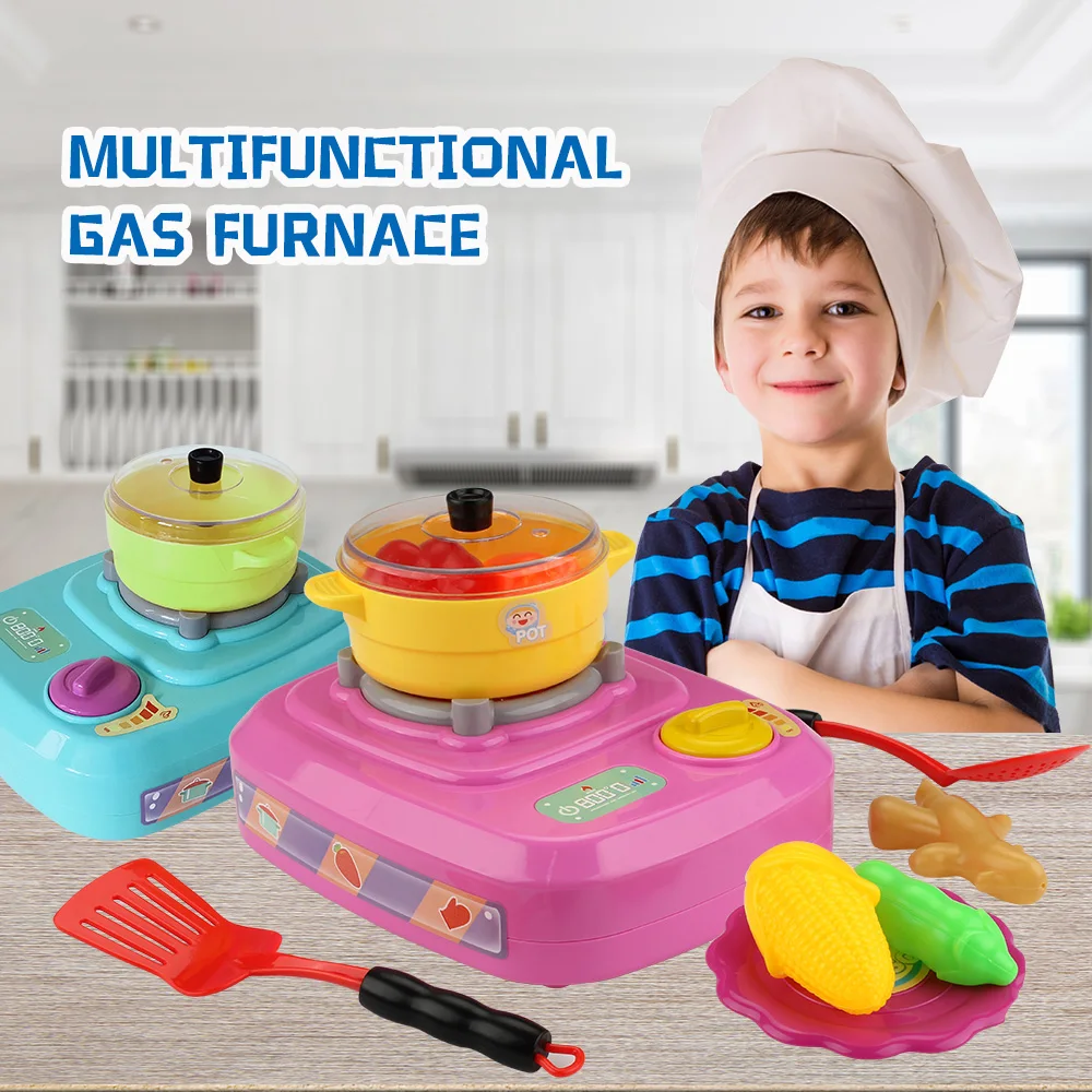 
QC-2B Kitchen Tools for Children Play Pretend Toy Set 23-pc Multifunctional Gas Stove Play set Educational Toys 