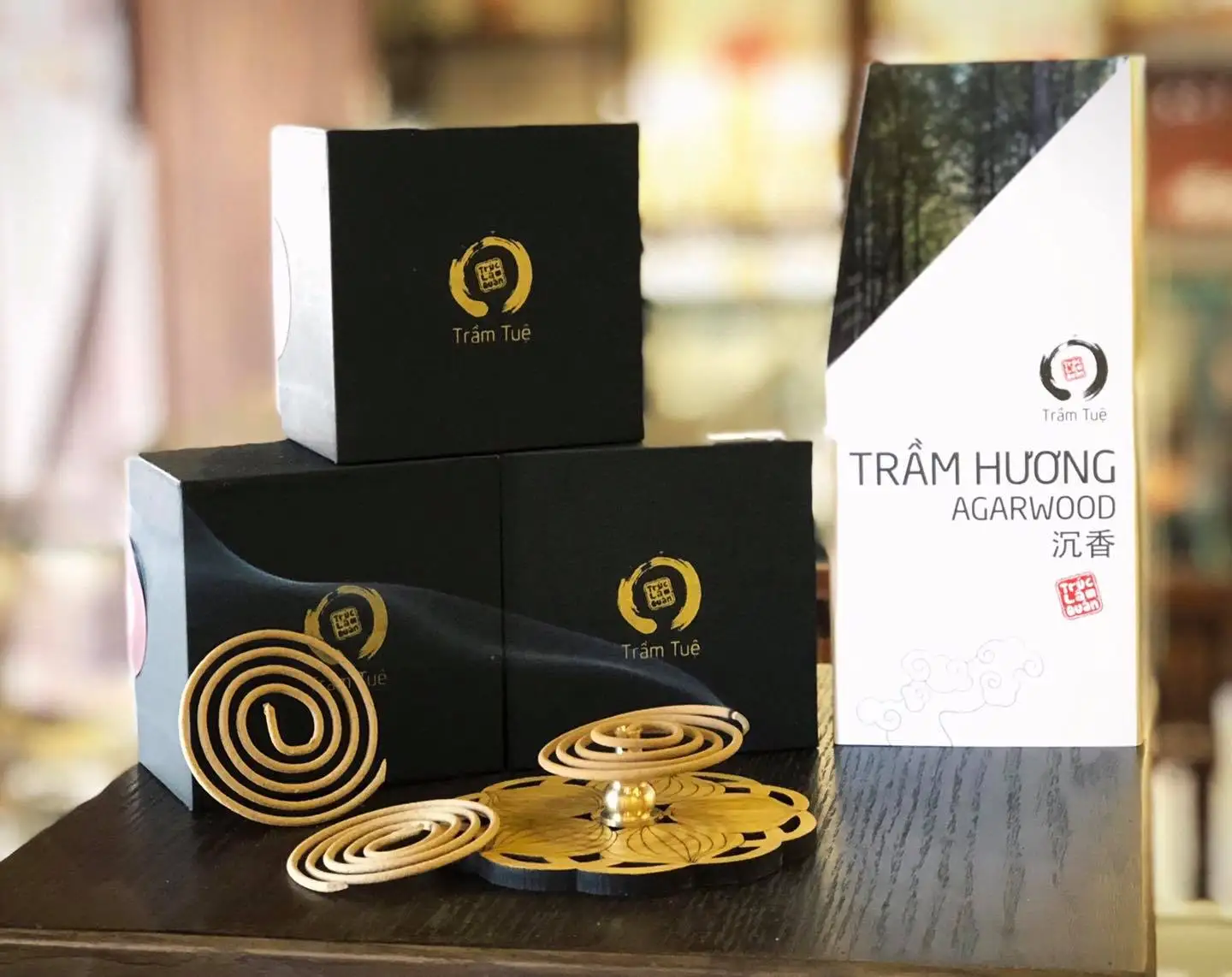 Agarwood Coil Incense Hardcover Gift Box with Customized Logo from Vietnam