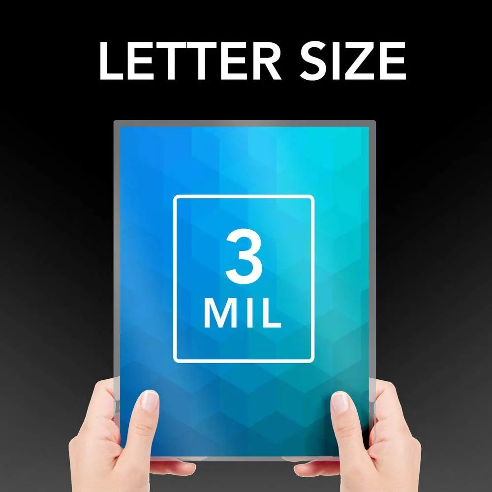 
GBC Laminating Sheets, Self Adhesive Pouches, Repositionable, Letter Size, 3 Mil, SelfSeal NoMistakes, 10 Pack (3747410) 