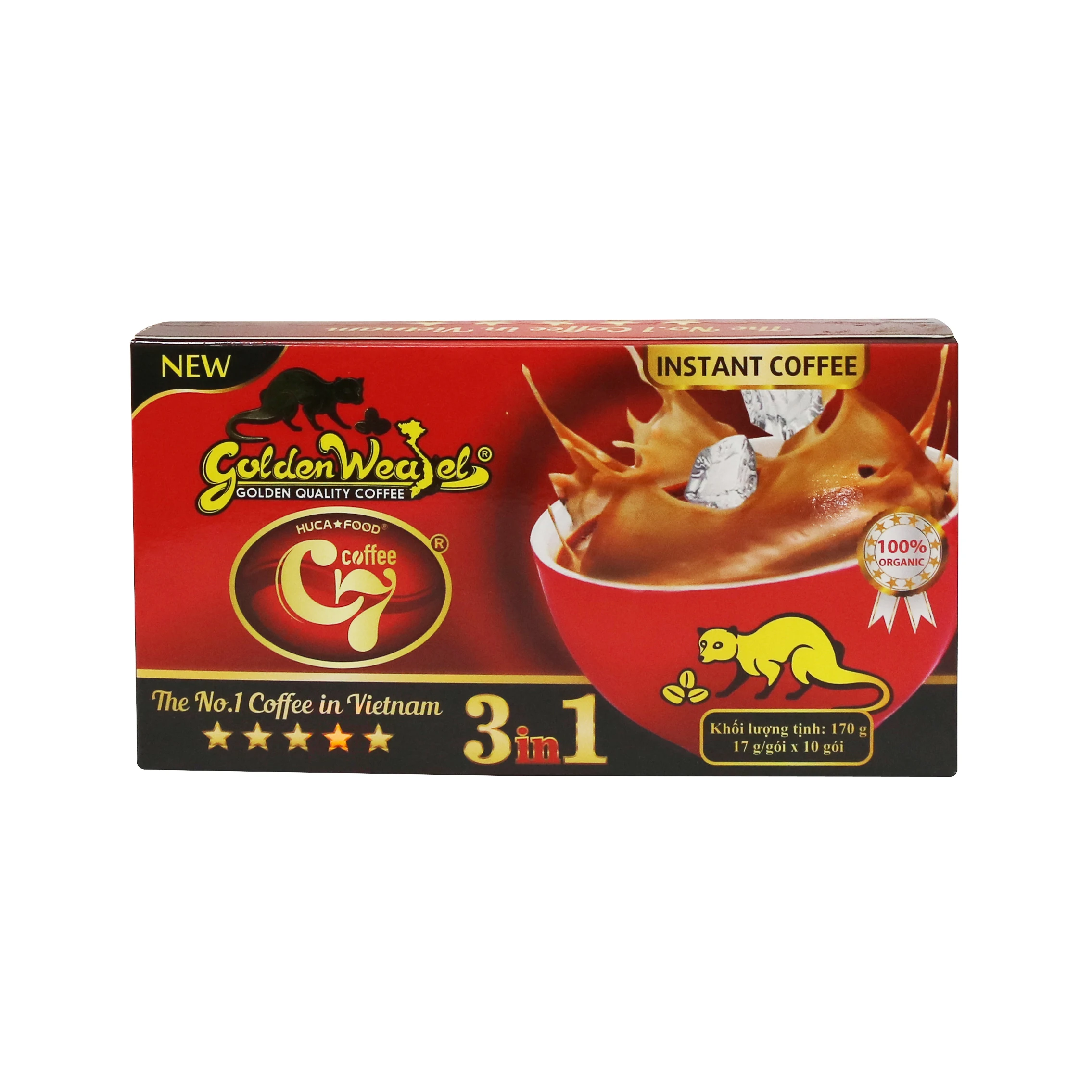 OEM ODM частная торговая марка Golden Weasel вьетнамский сливочный аппарат для быстрого приготовления кофе без молока 3 в 1 оптовая продажа HUCAFOOD