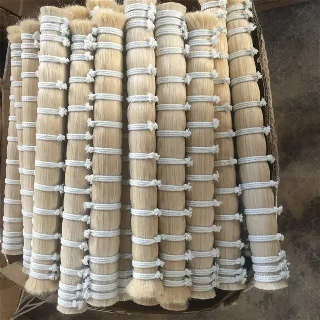 South Africa no dyeing clean black cattle horse pony tail hair