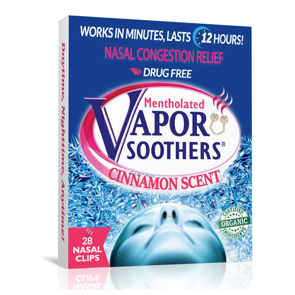 Private Label Premium Quality Vapor Soothers USA Based Cinnamon Scent 28ct Nasal Dilator