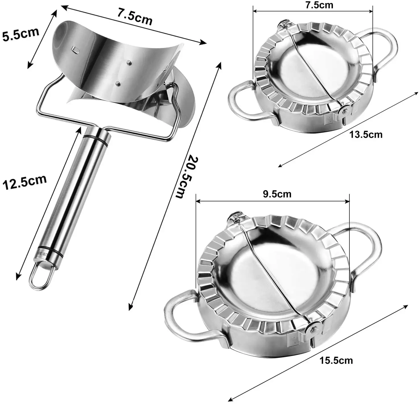 3.15 inch  Round Stainless Steel Dumpling  Maker